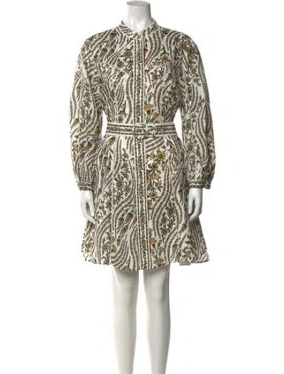 Pre-owned Veronica Beard Linen Knee-length Dress In Multi