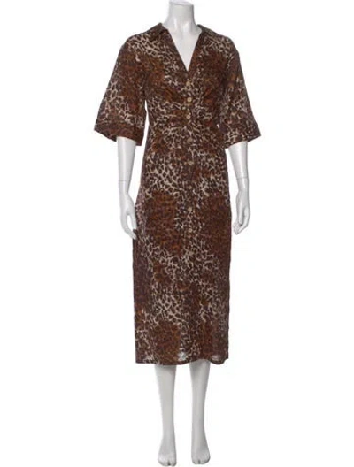 Pre-owned Veronica Beard Linen Long Dress