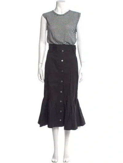 Pre-owned Veronica Beard Linen Long Dress In Multi