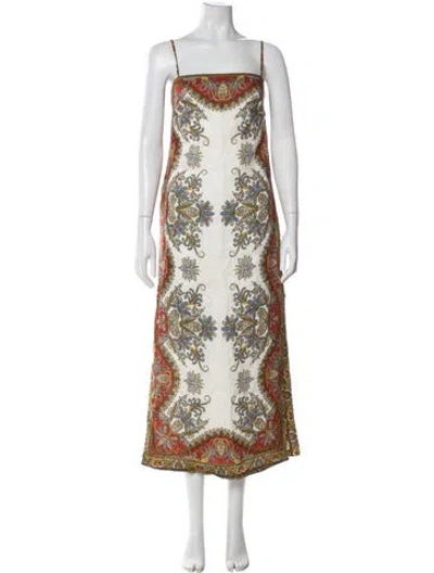 Pre-owned Veronica Beard Linen Long Dress In Neutral