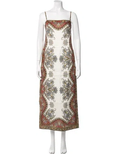 Pre-owned Veronica Beard Linen Long Dress In Neutral