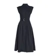 Veronica Beard Linen Loretta Midi Dress In Navy