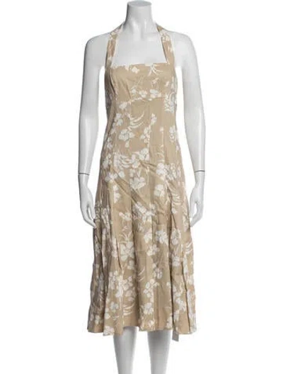 Pre-owned Veronica Beard Linen Midi Length Dress W/ Tags In Blue