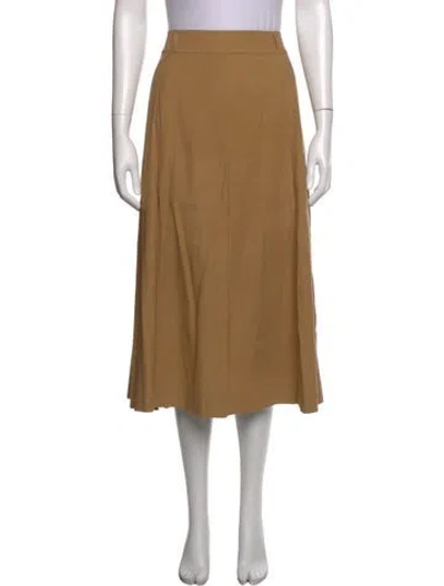 Pre-owned Veronica Beard Linen Midi Length Skirt In Neutrals