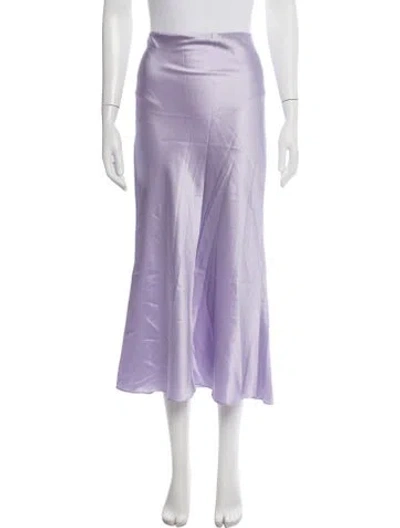 Pre-owned Veronica Beard Linen Midi Length Skirt In Purple