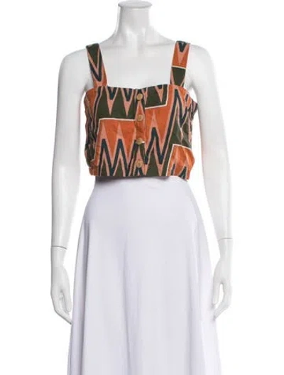 Pre-owned Veronica Beard Linen Midi Length Skirt In White