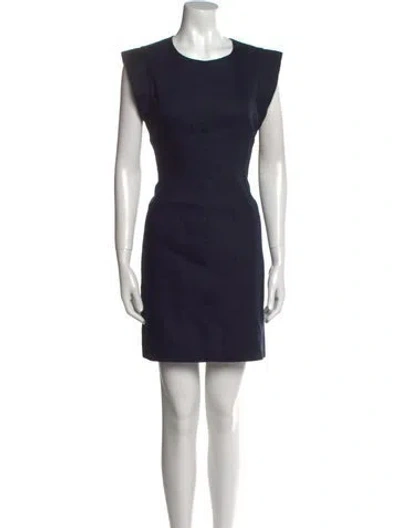 Pre-owned Veronica Beard Linen Mini Dress In Blue