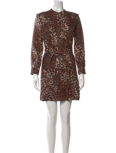 Pre-owned Veronica Beard Linen Mini Dress In Neutral