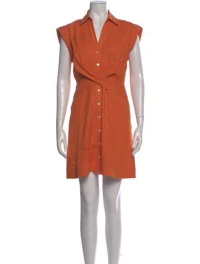 Pre-owned Veronica Beard Linen Mini Dress In Orange
