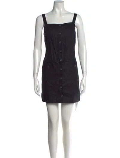 Pre-owned Veronica Beard Linen Mini Dress W/ Tags In Black
