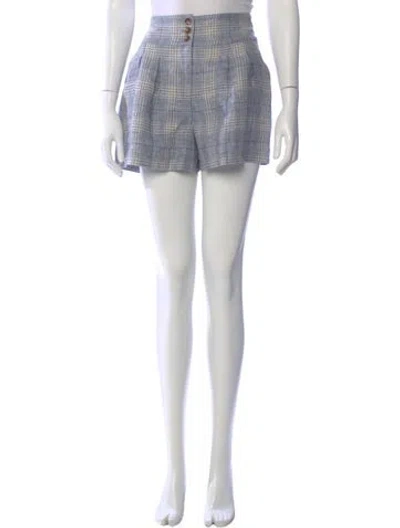 Pre-owned Veronica Beard Linen Mini Shorts In Black