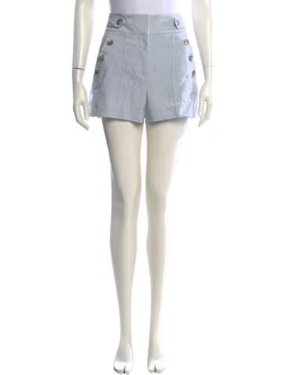 Pre-owned Veronica Beard Linen Mini Shorts In Blue
