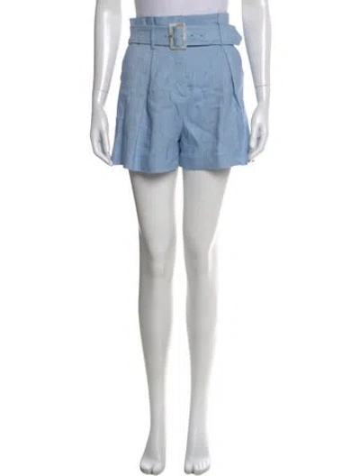 Pre-owned Veronica Beard Linen Mini Shorts In Blue