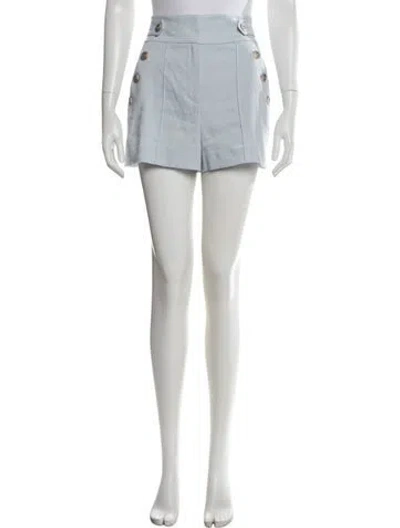 Pre-owned Veronica Beard Linen Mini Shorts In Blue