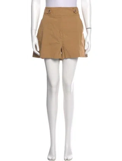 Pre-owned Veronica Beard Linen Mini Shorts In Brown