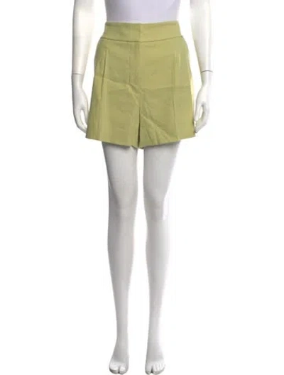 Pre-owned Veronica Beard Linen Mini Shorts In Green