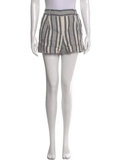 Pre-owned Veronica Beard Linen Mini Shorts In Multi