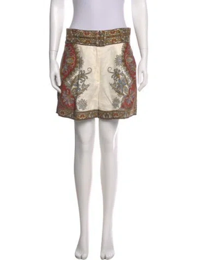 Pre-owned Veronica Beard Linen Mini Shorts In Neutral