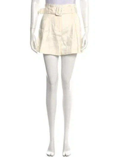 Pre-owned Veronica Beard Linen Mini Shorts In Neutral