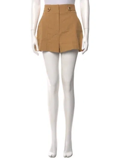 Pre-owned Veronica Beard Linen Mini Shorts In Neutral