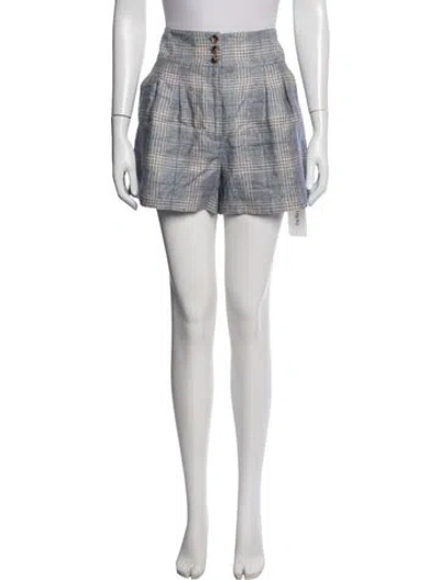 Pre-owned Veronica Beard Linen Mini Shorts In Neutral
