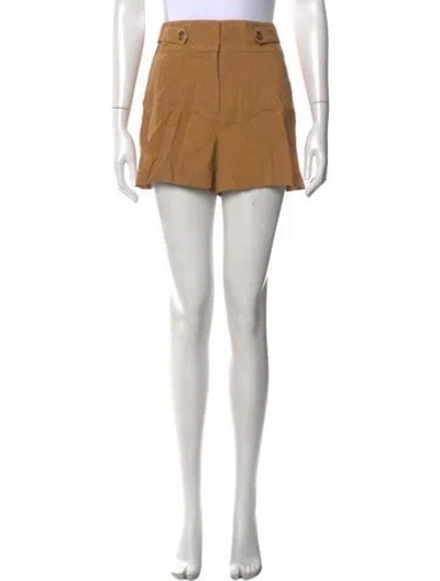Pre-owned Veronica Beard Linen Mini Shorts In Neutral