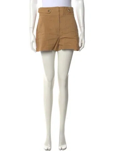 Pre-owned Veronica Beard Linen Mini Shorts In Neutrals