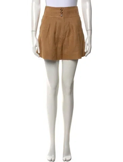 Pre-owned Veronica Beard Linen Mini Shorts In Neutrals