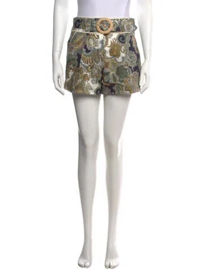 Pre-owned Veronica Beard Linen Mini Shorts In Neutrals