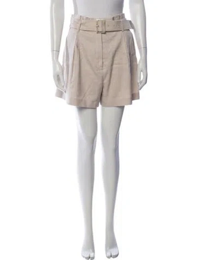 Pre-owned Veronica Beard Linen Mini Shorts In Neutrals