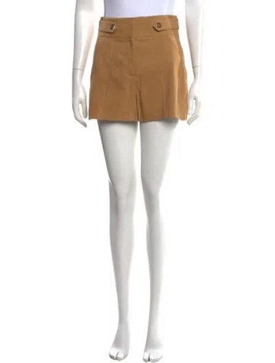 Pre-owned Veronica Beard Linen Mini Shorts In Neutrals