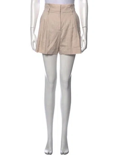 Pre-owned Veronica Beard Linen Mini Shorts In Neutrals