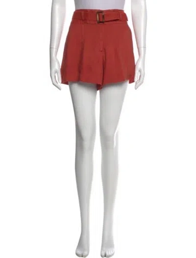Pre-owned Veronica Beard Linen Mini Shorts In Orange