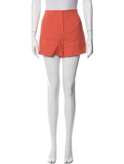 Pre-owned Veronica Beard Linen Mini Shorts In Orange