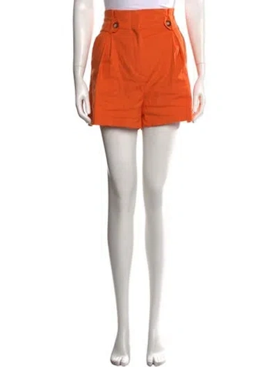 Pre-owned Veronica Beard Linen Mini Shorts In Orange
