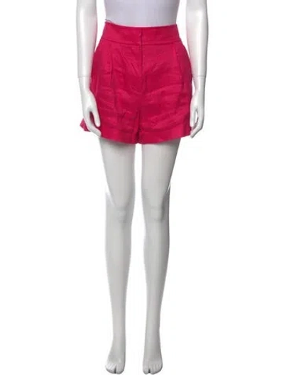 Pre-owned Veronica Beard Linen Mini Shorts In Pink