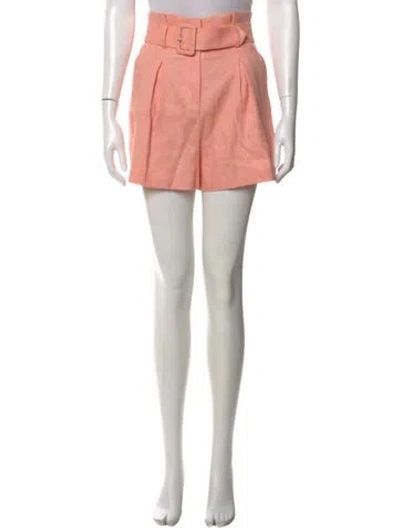 Pre-owned Veronica Beard Linen Mini Shorts In Pink