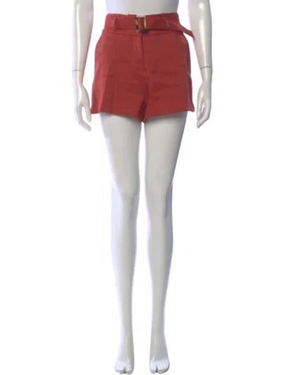 Pre-owned Veronica Beard Linen Mini Shorts In Red