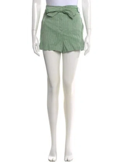 Pre-owned Veronica Beard Linen Mini Shorts W/ Tags In Green