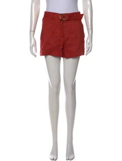 Pre-owned Veronica Beard Linen Mini Shorts W/ Tags In Red