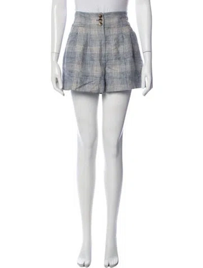 Pre-owned Veronica Beard Linen Mini Shorts In White