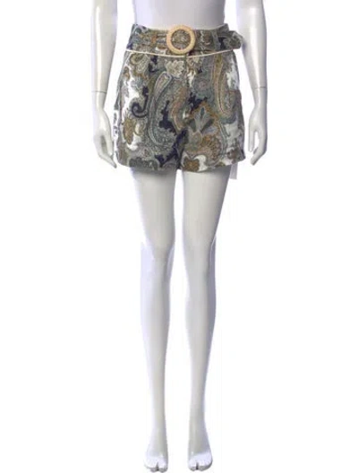 Pre-owned Veronica Beard Linen Mini Shorts In White