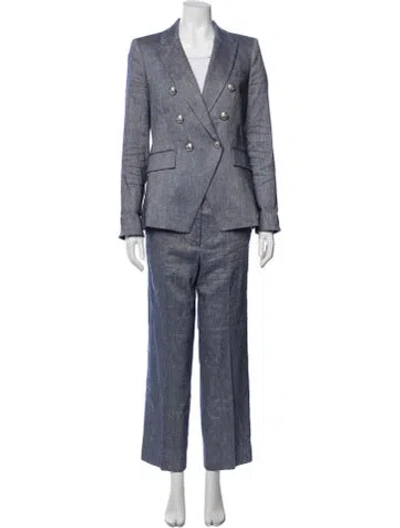 Pre-owned Veronica Beard Linen Pant Set In Blue