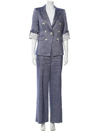 Pre-owned Veronica Beard Linen Pant Set In Blue