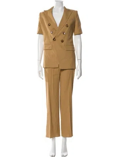 Pre-owned Veronica Beard Linen Pant Set In Neutral
