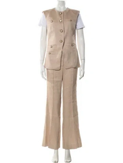 Pre-owned Veronica Beard Linen Pant Set In Neutrals