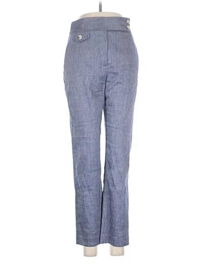 Pre-owned Veronica Beard Linen Pants In Blue