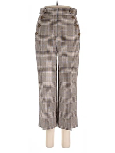 Pre-owned Veronica Beard Linen Pants In Brown