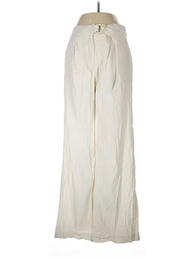Pre-owned Veronica Beard Linen Pants In Ivory