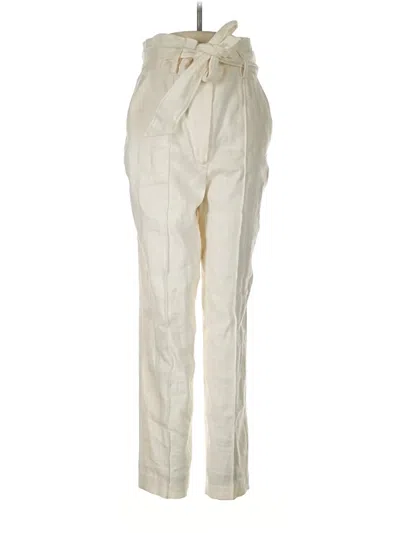 Pre-owned Veronica Beard Linen Pants In White